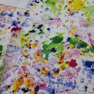 Colorful Splatter Paint Fabric 1 1/2 Yard‎ x 22" Sewing Quilting Crafting